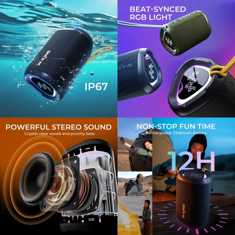 W-KING D110 RGB 무선 블루투스 스피커 LE - Bluetooth Speaker Waterproof 리뷰 및 가격